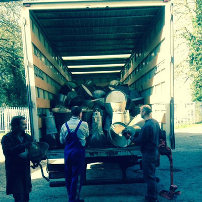 A truck arrives from the East...