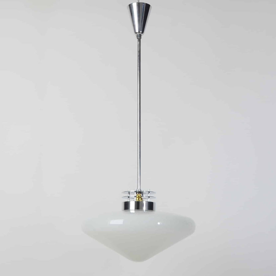 1960s Opaline Glass Pendant Lights