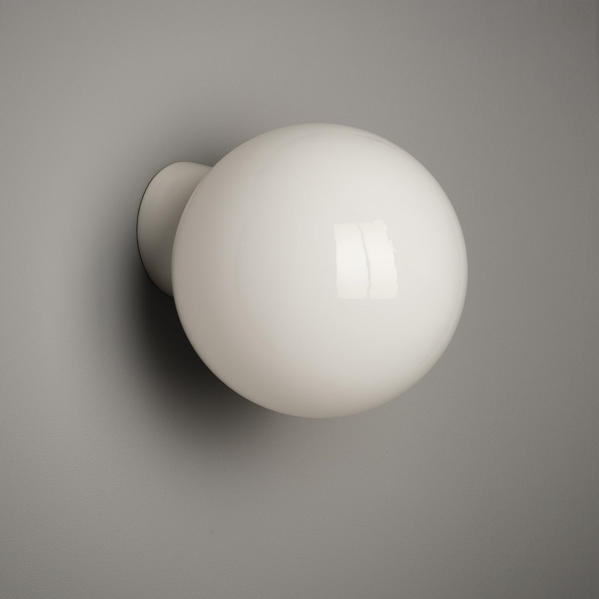 White Globe Flush Mount Light - 20cm