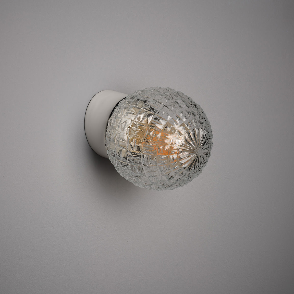 Crystal Globe Flush Mount Light
