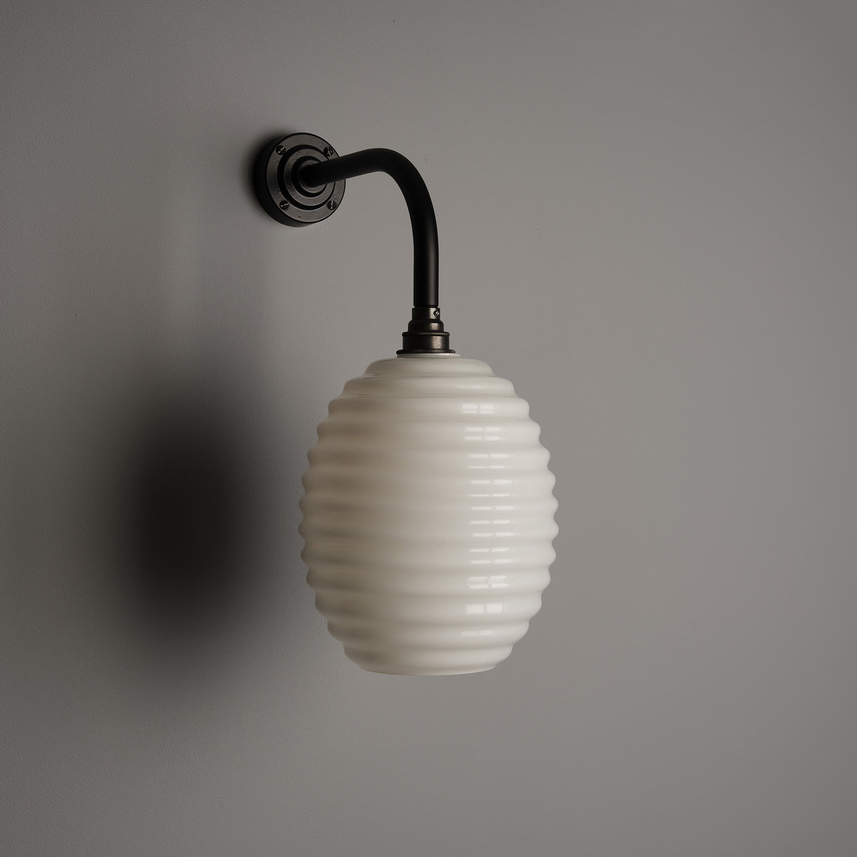 Opaline Glass Beehive Wall Light
