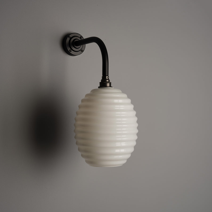 Opaline Glass Beehive Wall Light