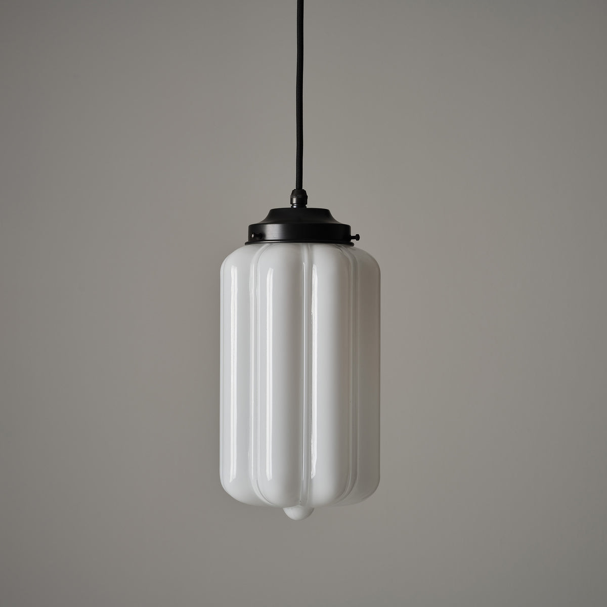 Opaline Glass Deco Pendant Light