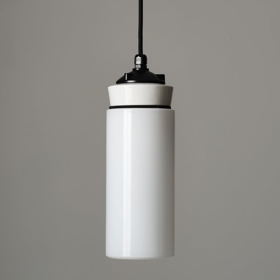 White Flask Pendant Light