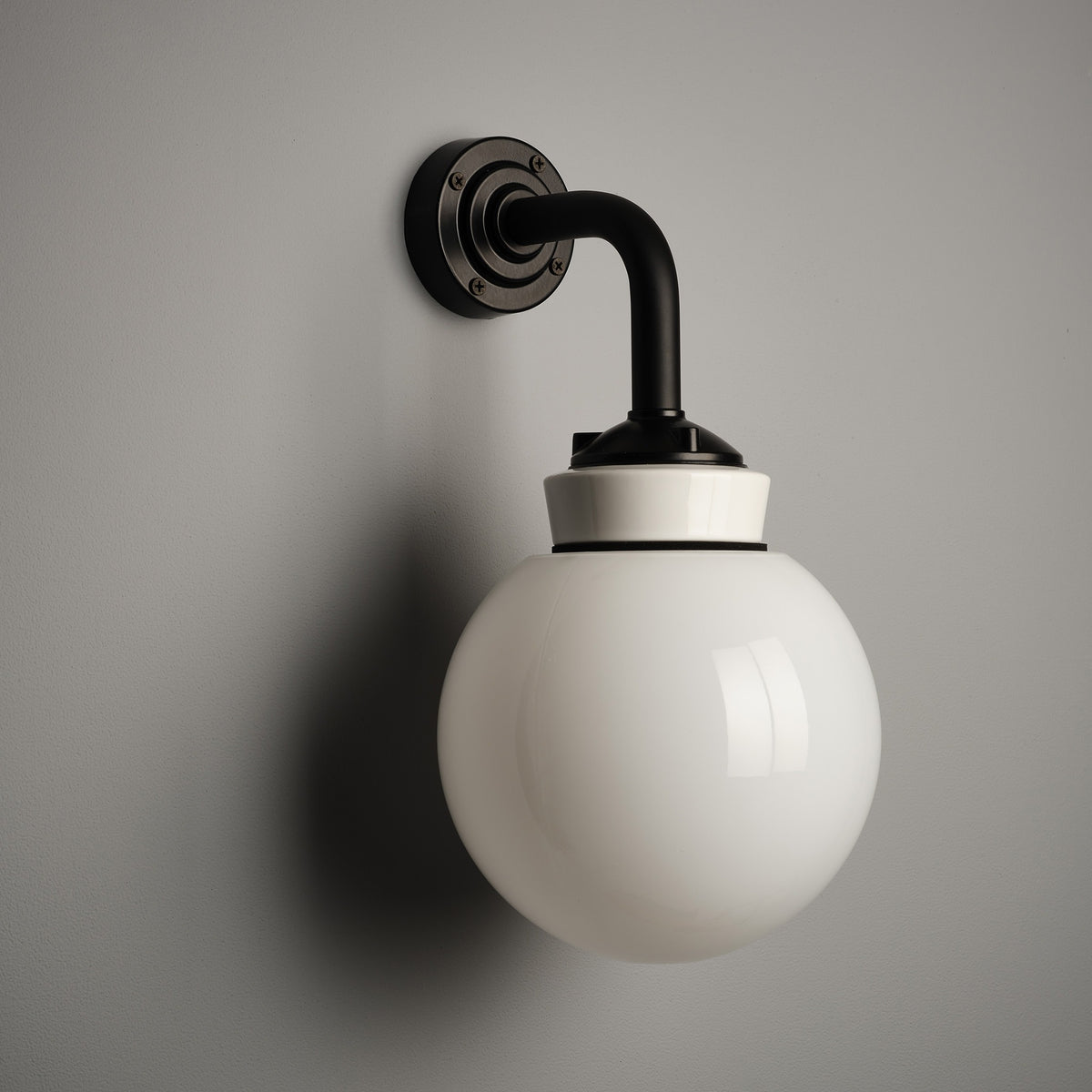 White Globe Wall Light - 20cm