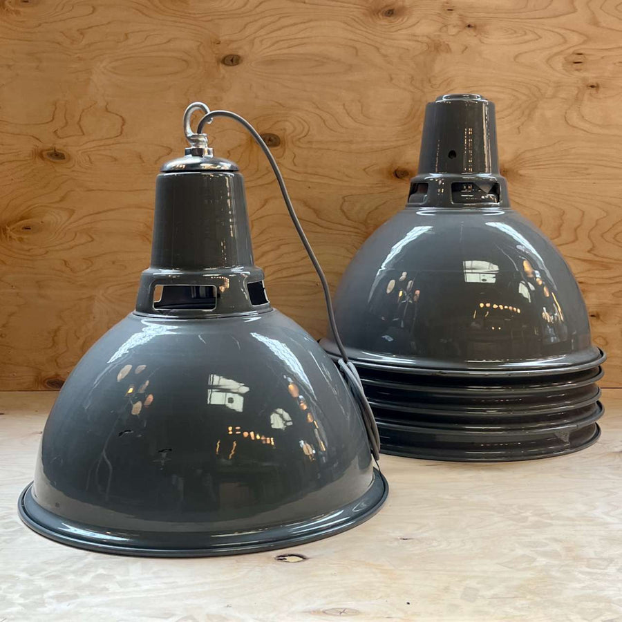 Dunlop Pendant Light -Grey Enamel- Seconds
