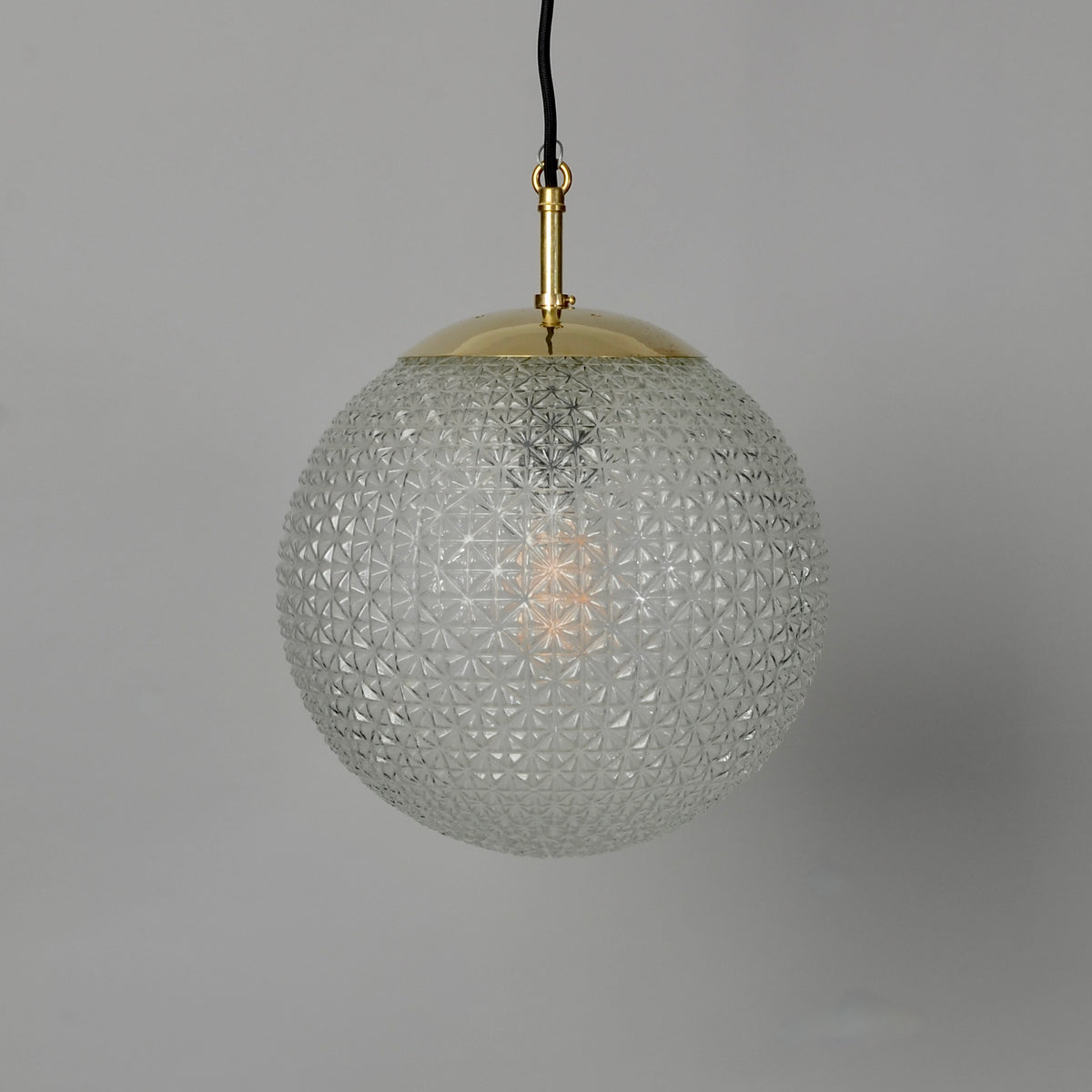 Vintage Cut Glass Globe Pendants