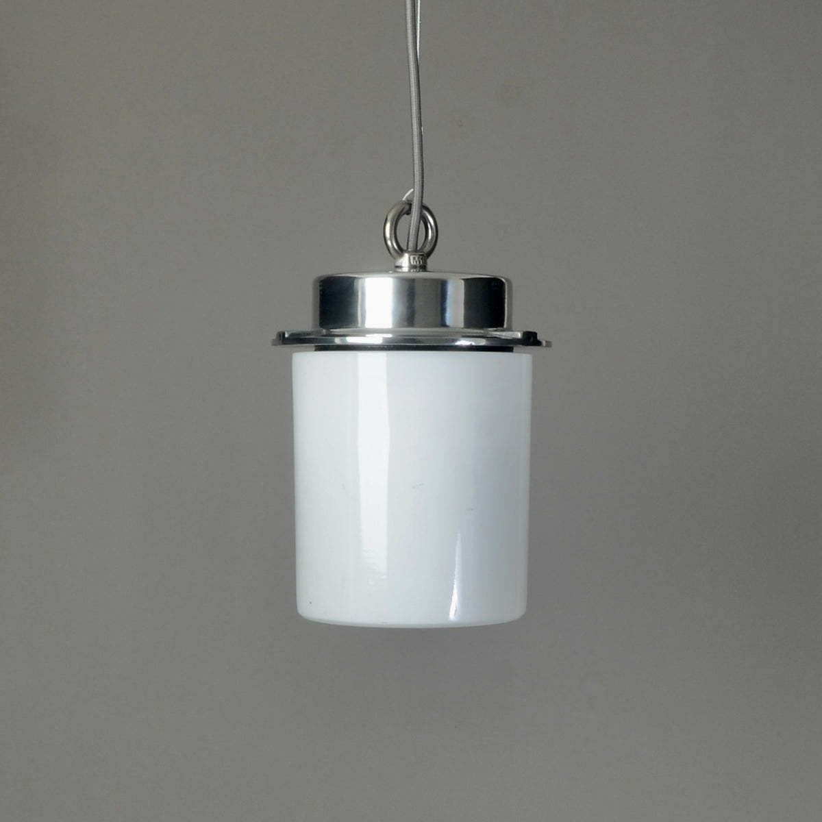 Vintage Opaline Glass Flask Pendant