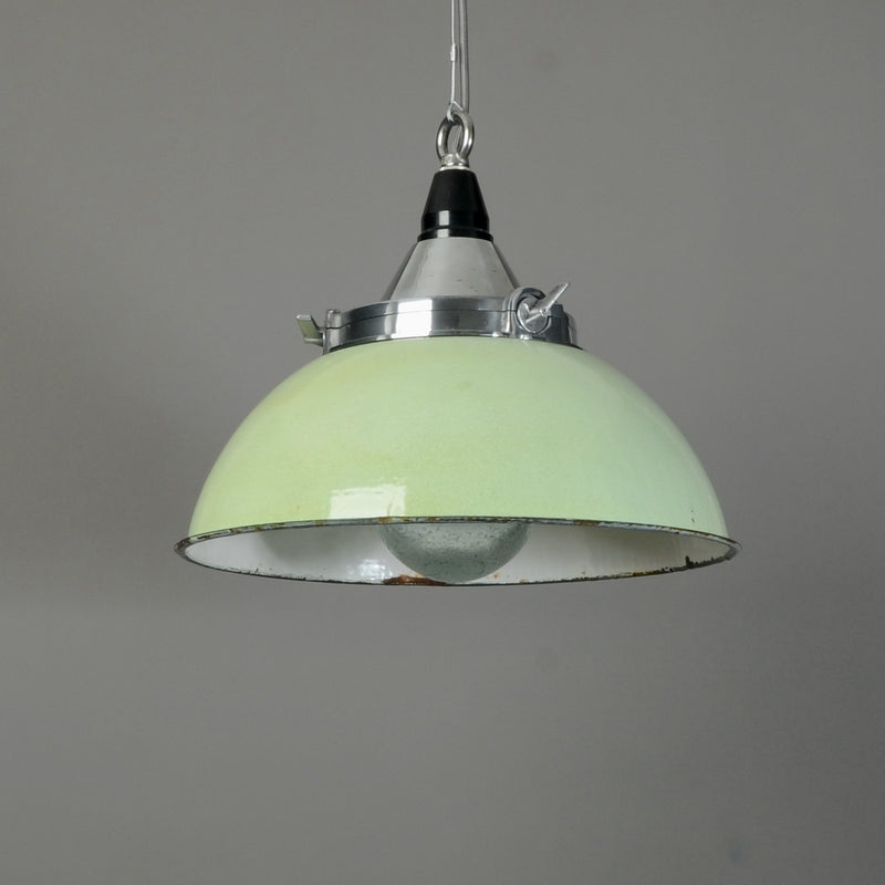 Soviet Pendant With Glass Dome - Green