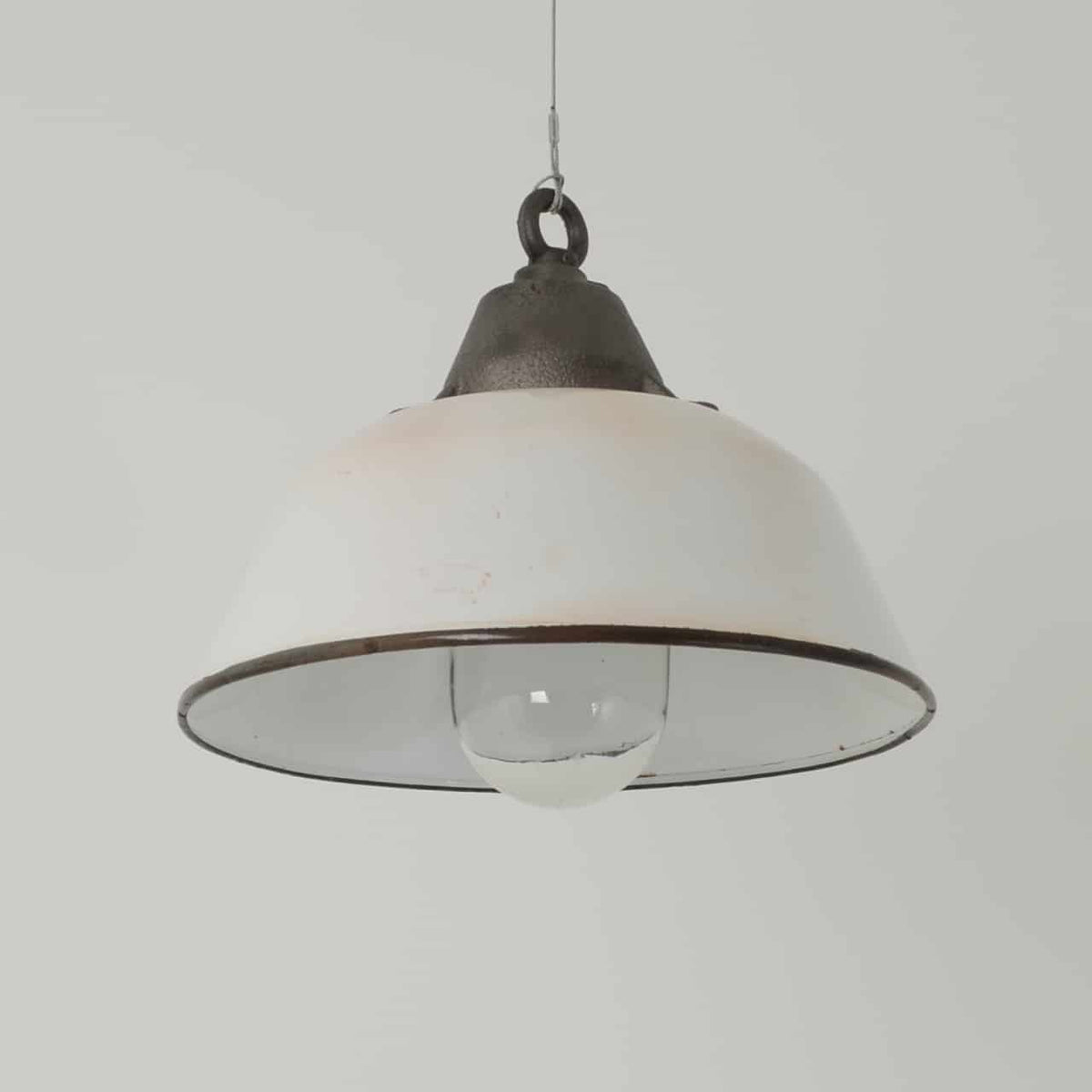 White pendants with glass domes (Med)