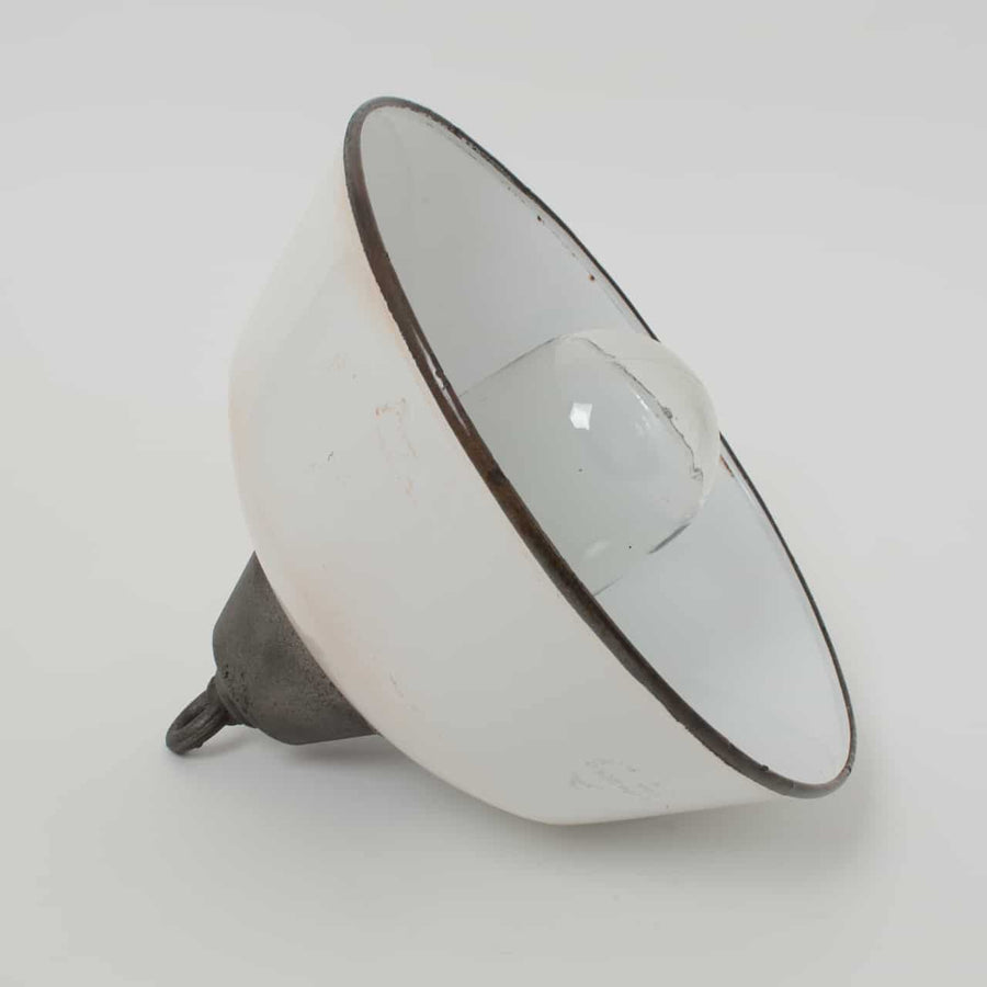 White pendants with glass domes (Med)