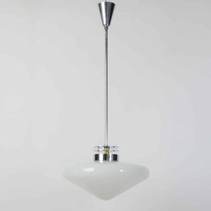 1960s Opaline Glass Pendant Lights