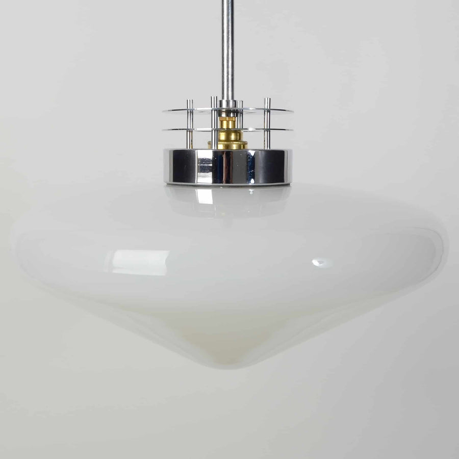1960s Opaline Glass Pendant Lights