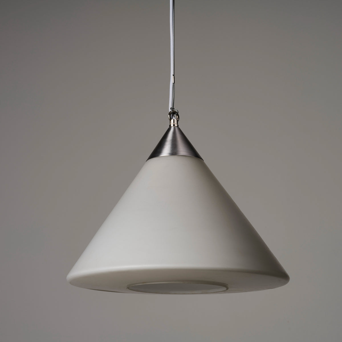 1960’s Glass Conical Pendant Light - Larger