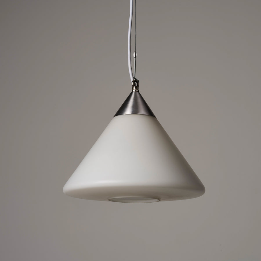 1960’s Glass Conical Pendant Light - Smaller