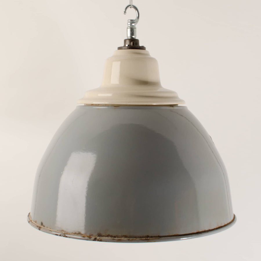 Grey enamel and porcelain downlighters