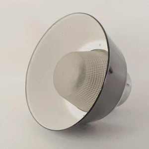 Grey Polish Pendant Light With Moulded Glass Well