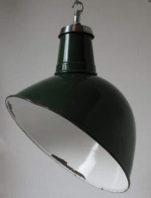 Extra large angled green pendants