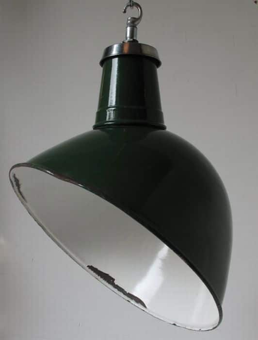 Extra large angled green pendants