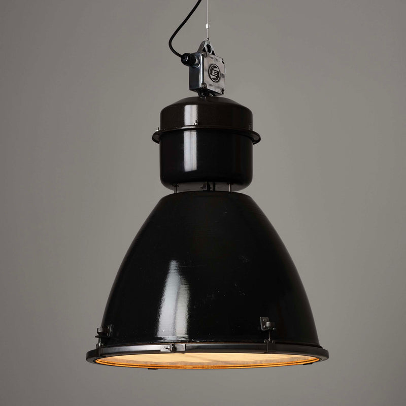 Czech Sawmill Pendant Light MK II - Original Vintage Enamel