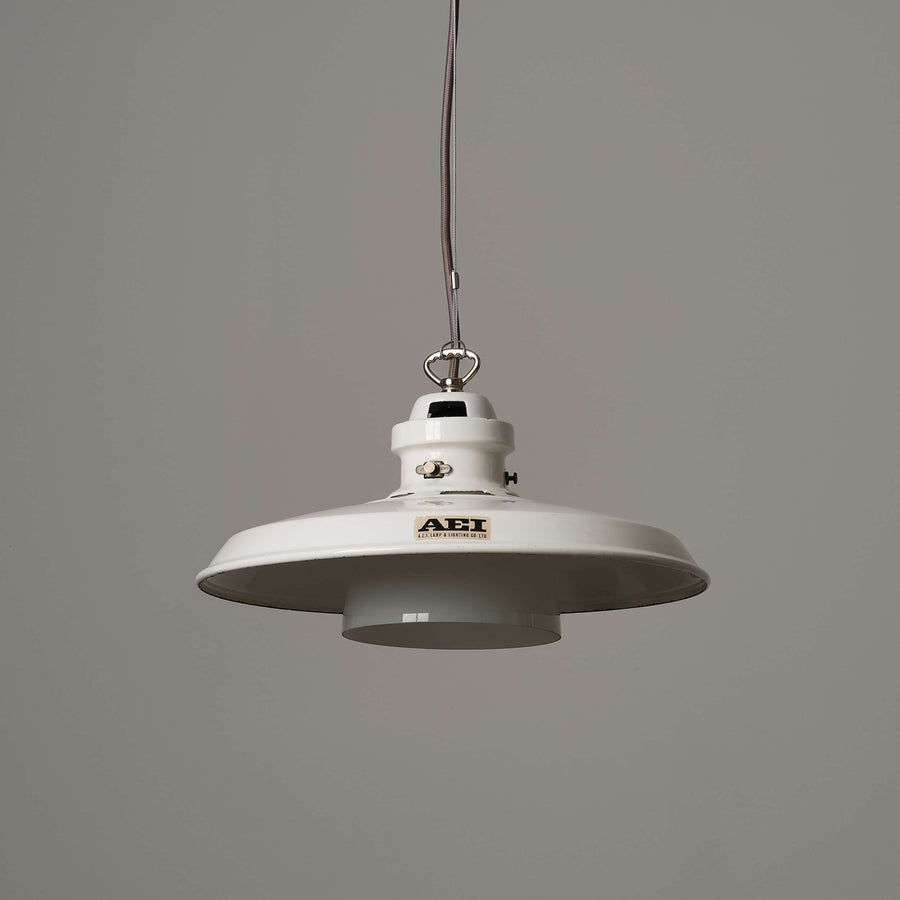 Industrial AEI Pendants With Opaline Glass