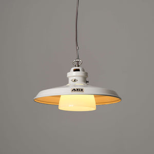 Industrial AEI Pendants With Opaline Glass