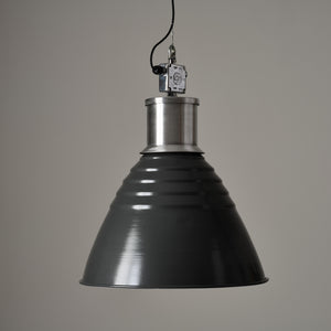 Giant Czech Pendant with Ribbed Shade