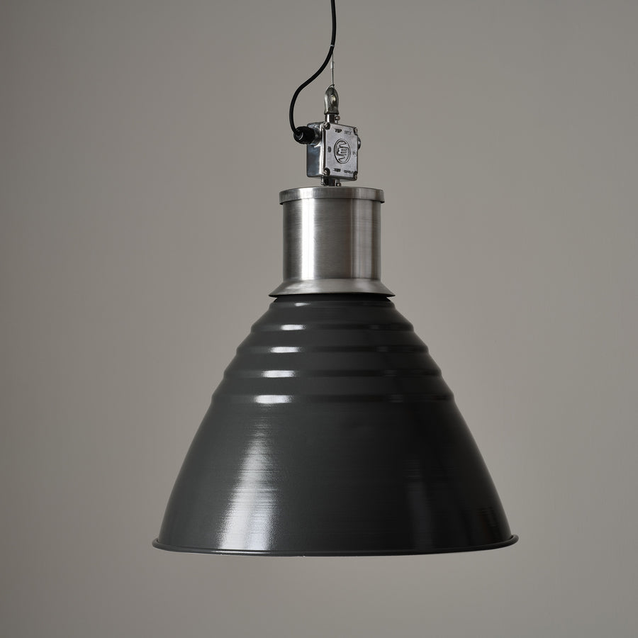 Giant Czech Pendant with Ribbed Shade