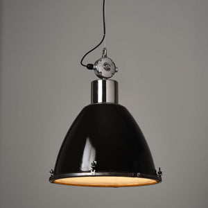 Czech Sawmill Pendant Light MK I - Original Vintage Enamel