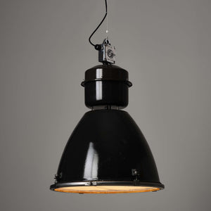 Czech Sawmill Pendant Light MK II - Original Vintage Enamel