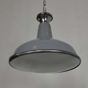 Set of 3 grey pendants with convex glass