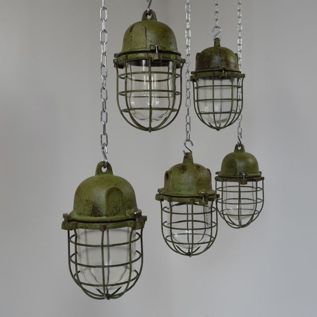 Cast-iron East German pendants