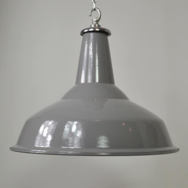Classic grey enamel pendants