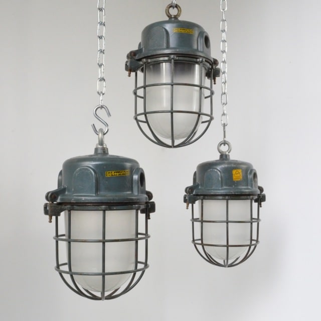 Set of 3 caged pendants