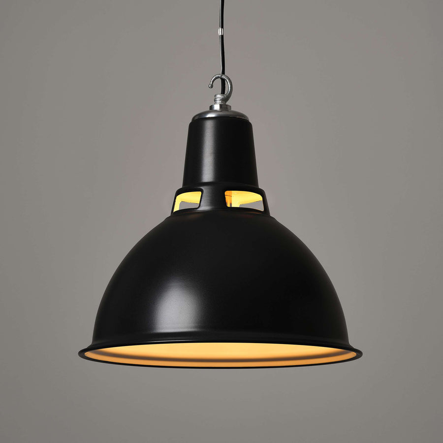 Dunlop Pendant Light - Matt Black Enamel