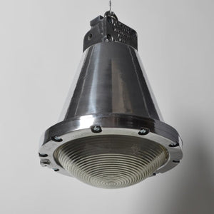 English Holophane conical pendants