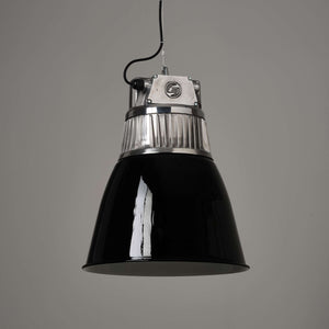 Flared Czech Pendant Light - Black