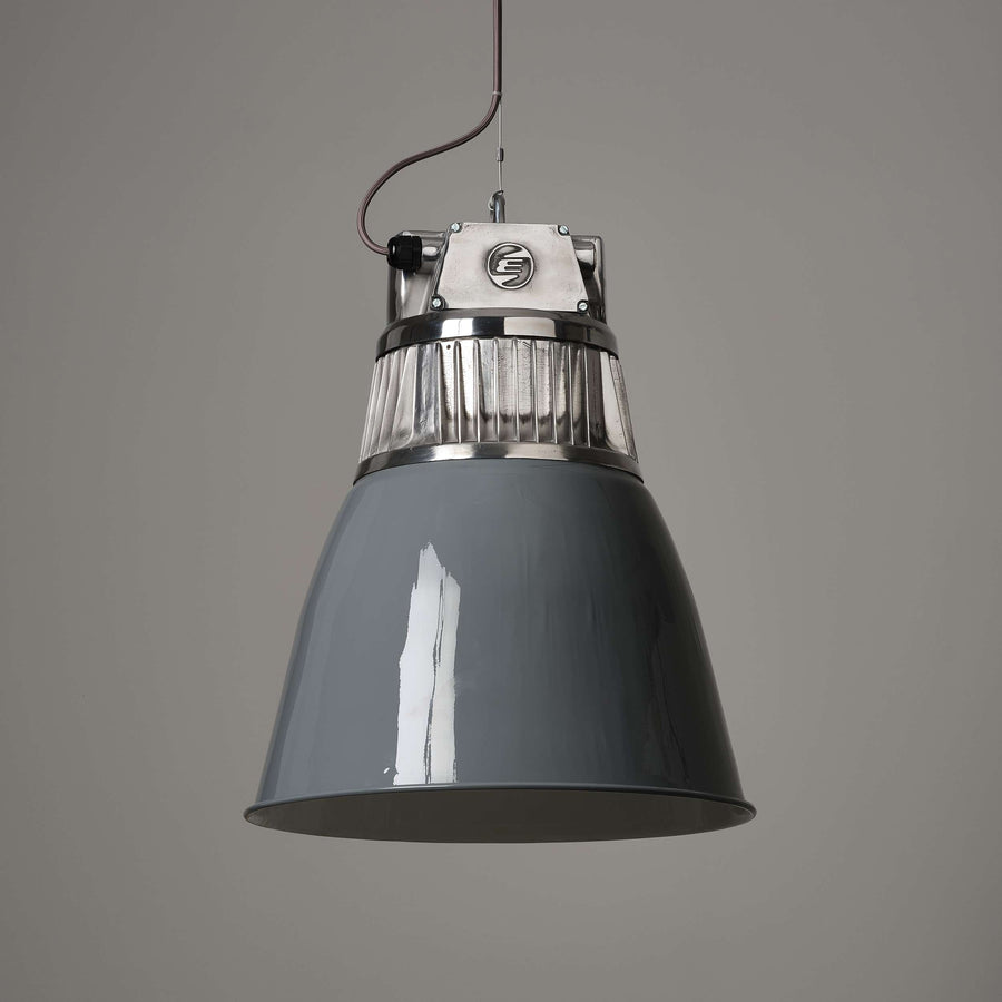 Flared Czech Pendant Light - Grey