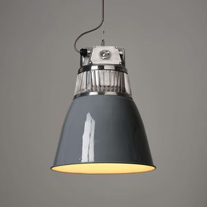 Flared Czech Pendant Light - Grey