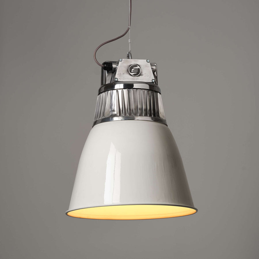 Flared Czech Pendant Light - White