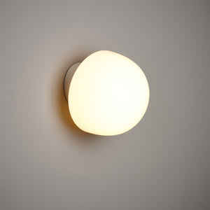 White Mushroom Flush Mount Light