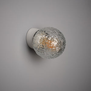 Crystal Globe Flush Mount Light