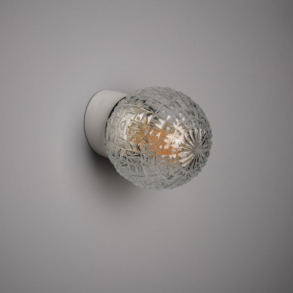 Crystal Globe Flush Mount Light