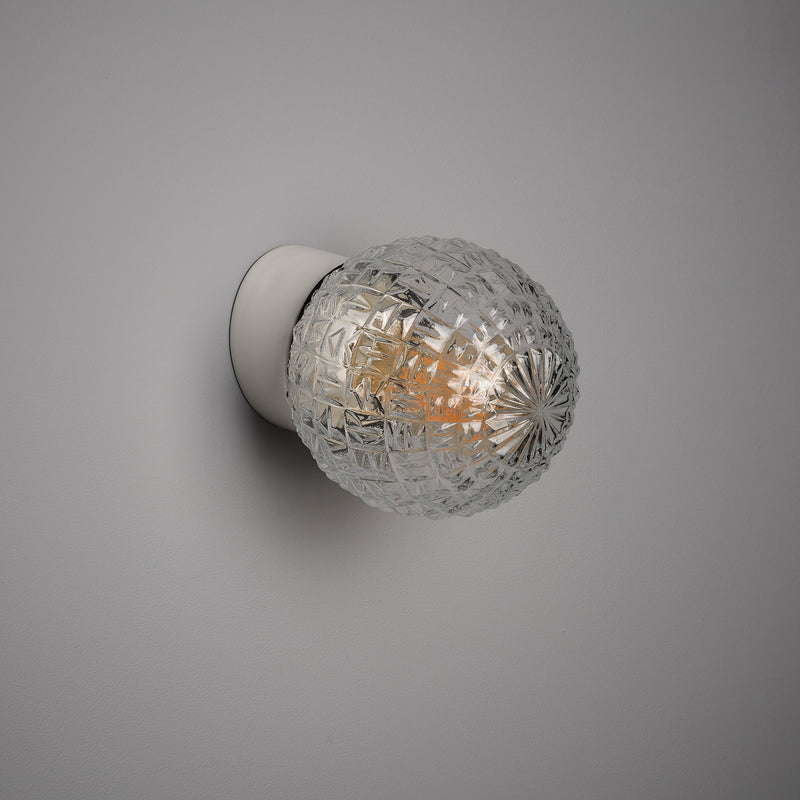 Crystal Globe Flush Mount Light