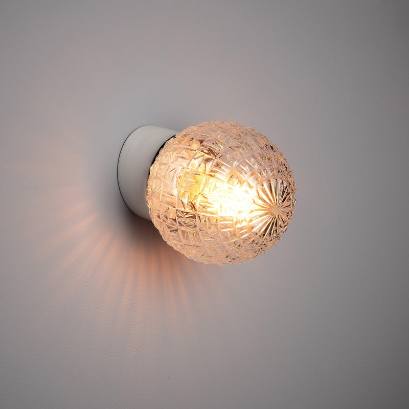 Crystal Globe Flush Mount Light