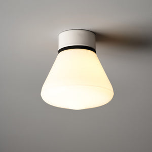 White Cone Flush Mount Light