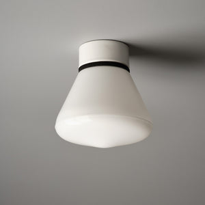 White Cone Flush Mount Light