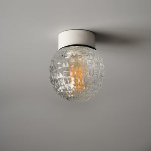 Crystal Globe Flush Mount Light