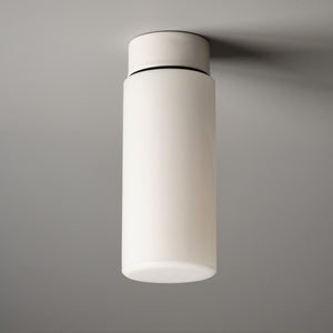 White Flask Flush Mount Light