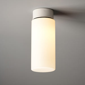 White Flask Flush Mount Light